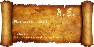 Marcsis Emil névjegykártya