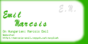 emil marcsis business card